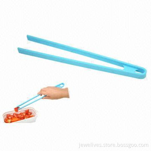 Extra Long Blue Silicone Kitchen Tongs